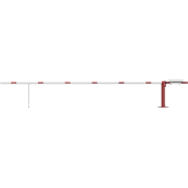 Access barrier with counterweight | and swing post | clear width: 6000 mm | with Euro profile cylinder lock